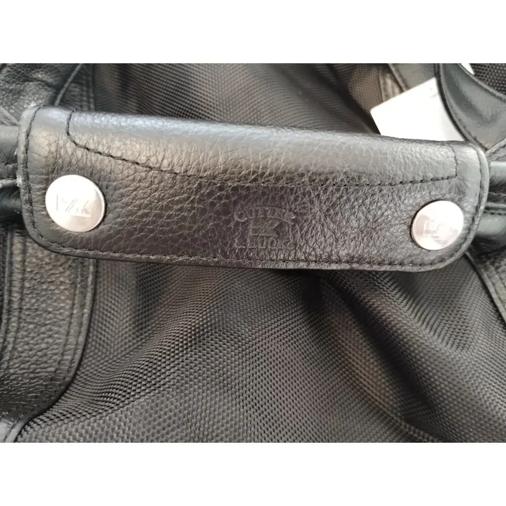 Cutter & Buck Black Canvas And Leather Duffle With Company Logo